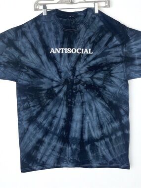 Spencer’s Black Tie-Dye “ANTISOCIAL”       T-Shirt
